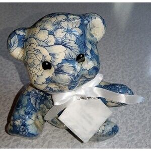 Vintage Porcelain Patchworks Bear by Joan Baker